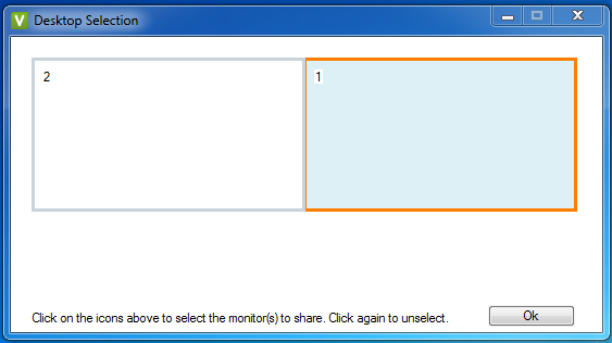 Screencap showing desktop selection