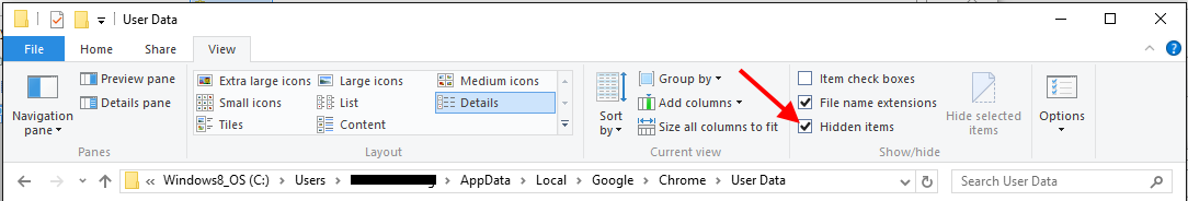 View Hidden Items