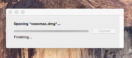 Opening the dmg file