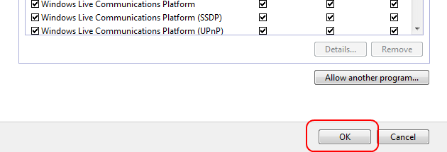 Screencap showing where to click OK.