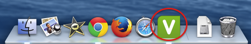 Screencap showing where to click on the taskbar