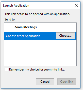 Screencap showing Chrome's External Protocol Request