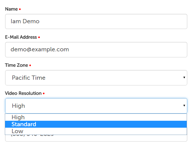 User profile page