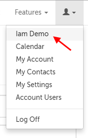 Profile menu