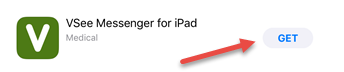 Screencap showing the GET button
