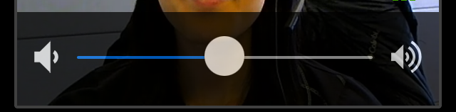 Volume bar on other person's video tile