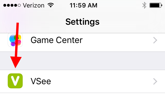 iPhone settings