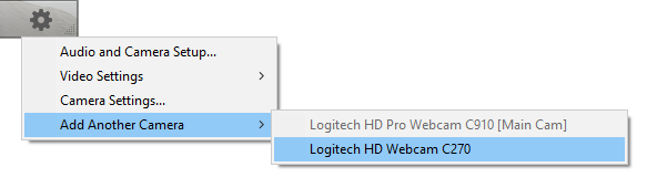 Add another camera option