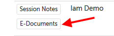 E-Documents button to the left of user name