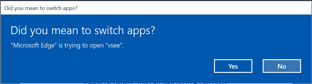 Did you mean to switch apps?