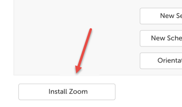 Install Zoom button