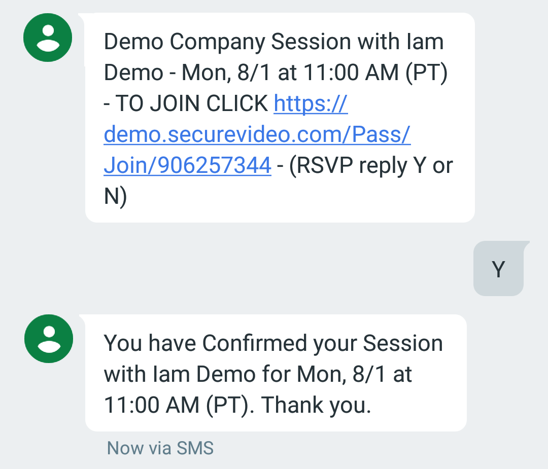 Sample SMS