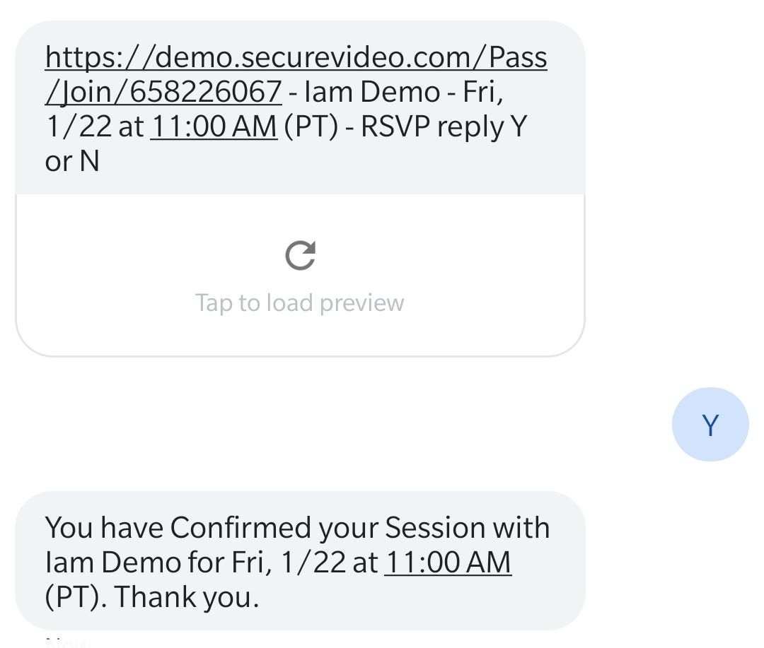 Sample SMS
